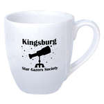 Personalized Bistro Coffee Mugs - 14 Oz Bistro Mug - White
