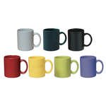 Business Classic Coffee Mugs - 11 Oz Colored Stoneware Mug with C-Handle