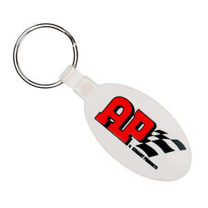 Custom Promotional Oval Soft Plastic Standard Key Chain 2-1/4"x1-1/4"