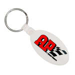 Imprinted Standard Keychains - Oval Soft Plastic Standard Key Chain 2-1/4"x1-1/4"