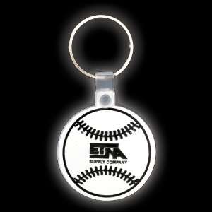 Custom Promotional Round Soft Plastic Standard Key Chain 1-3/4"