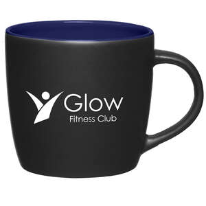 Custom Promotional 12 Oz Cafe Mug - Two Tone