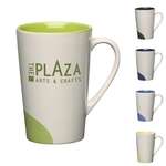 Custom Cafe Coffee Mugs - 12 Oz Half-Moon Mug