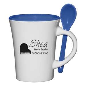Custom Promotional 10 Oz Blanco Spooner Mug