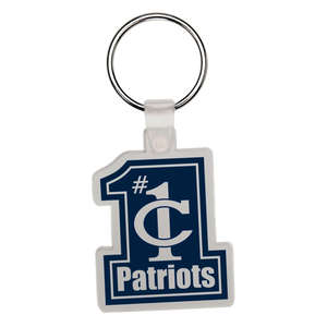 Custom Promotional #1 Soft Plastic Custom Key Chain 1-3/4"
