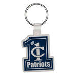 Promotional Stock Keychains - #1 Soft Plastic Custom Key Chain 1-3/4"