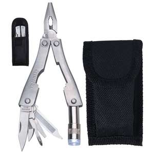 Metal Multi-Function Pliers with Tools and Flashlight in Case
