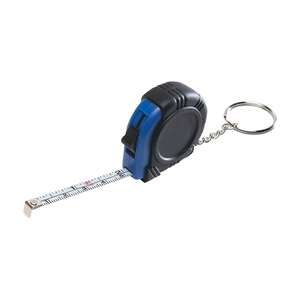 Rubber Tape Measure Key Tag with Laminated Label