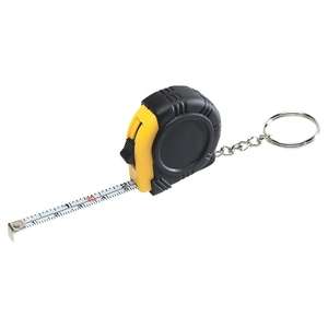 Rubber Tape Measure Key Tag with Laminated Label