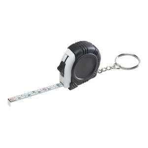 Rubber Tape Measure Key Tag with Laminated Label
