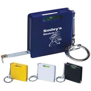 Square Level Tape Measure Key Tag