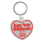 Custom Stock Keychains - Heart Soft Plastic Custom Key Chain 1-7/8"