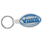 Customized Stock Keychains - Football Soft Plastic Custom Key Chain 2-1/8"
