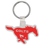 Personalized Stock Keychains - Mustang Soft Plastic Custom Key Chain 2-1/4"