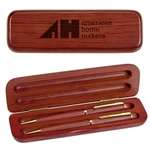Customized Corporate Gifts - Rosewood Pen and Pencil Set
