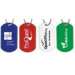 Personalized Luggage & ID Tags - Plastic Dog Tag with 23-1/2" Ball Chain