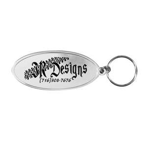 Oval Metal Key Tag 