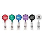Custom Lanyards, Badges & Bracelets - Round Badge Holder with Alligator Clip