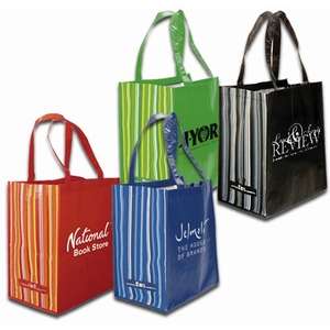 Custom Promotional RPET Striped Tote Bag