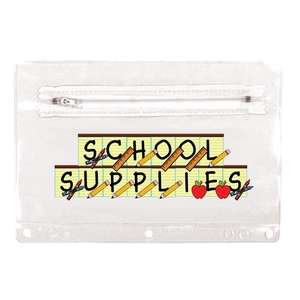 Custom Promotional Premium Translucent Vinyl Zippered Pack - Full Color Digital