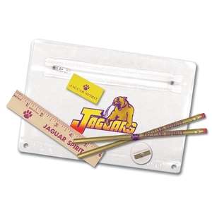 Full Color Digital Premium Translucent Vinyl School Kit - 2 Pencils, Ruler, Eraser, Sharpener 
