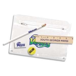 Custom Promotional Full Color Digital Premium Translucent Vinyl School Kit - Pencil, Ruler, Eraser, Sharpener