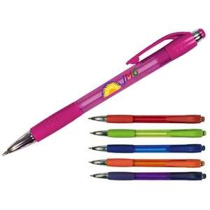 Custom Promotional Mardi Gras Grip Pen - Full Color Digital