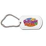 Promotional Luggage & ID Tags - Plastic Dog Tag - 4-1/2" Ball Chain with Full Color Digital Imprinting