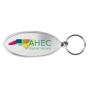 Oval Metal Key Tag - Full Color Digital 