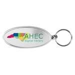 Customized Metal Keychains - Oval Metal Key Tag - Full Color Digital