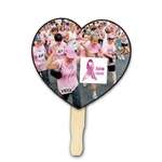 Promotional Fans - Heart Shape Hand Fan - Full Color Digital