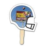 Wholesale Paper Hand Fans - Football Shape Hand Fan - Full Color Digital