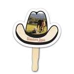 Logo Fans - Cowboy Hat Shape Hand Fan - Full Color Digital