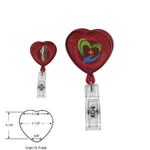 Heart Badge Holder - Full Color Digital 