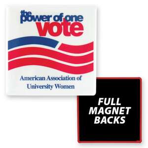 Custom Promotional Square Button Magnet - 2"