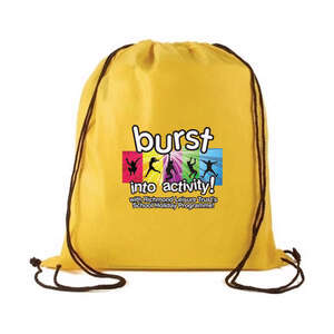 Custom Promotional Non-Woven Drawstring Backpack - Full Color Digital