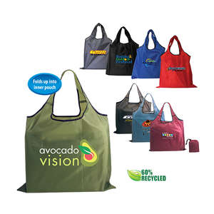 Custom Promotional RPET Fold-Away Carry All - Full Color Digital