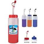 Promotional Water Bottles - 32 oz. BPA Free Mood Sports Bottle with Flexible Straw - Full Color Digital, 1 Side