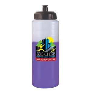 32 oz. BPA Free Mood Sports Bottle with Push 'n Pull Cap - Full Color Digital, 1 Side