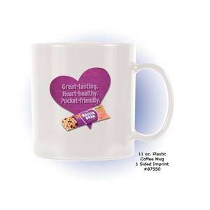 Custom Promotional 11 oz. Plastic Coffee Mug - Full Color Digital, 1 Side