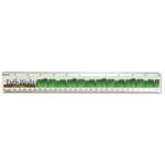 Logo Rulers - 12" Beveled Plastic Ruler - Full Color Digital