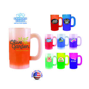 Custom Promotional 14 oz. Mood Beer Stein - Full Color Digital, 2 Sides