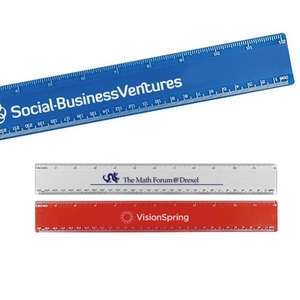 Custom Promotional 12" Beveled Plastic Ruler