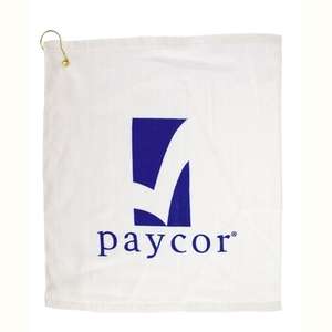 15" X 18" Hemmed White Towel 