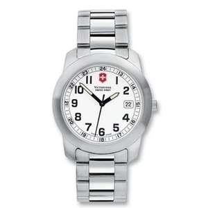 Victorinox Swiss Army Large White Dial Bracelet Field Watch 