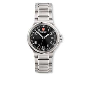Custom Promotional Victorinox Swiss Army Peak II Small Black Dial Bracelet Watch