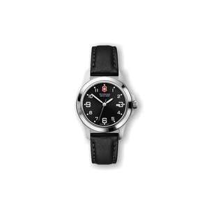 Victorinox Swiss Army Small Garrison Elegance Watch with Black Leather Strap