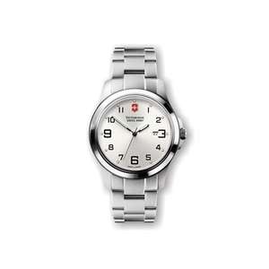 Custom Promotional Victorinox Swiss Army Large Garrison Elegance Watch with Stainless Steel Bracelet