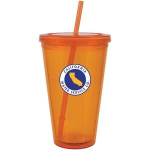 Spirit Acrylic Tumbler with Straw - 24 oz.