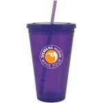 Custom Plastic Cups & Stadium Cups - Spirit Acrylic Tumbler with Straw - 24 oz.